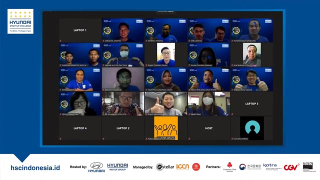 웨비나 형식으로 진행된 현대 스타트업 챌린지 행사에 참여팀을 비롯한 현지 다양한 분야의 사람들이 참관하고 있는 모습 /현대차그룹 제공