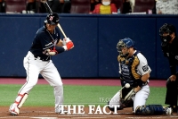 [TF포토] NC 양의지, '화들짝!'