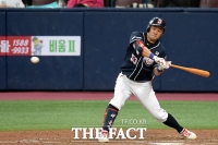 [TF포토] 최주환 '느낌이 좋아~‘