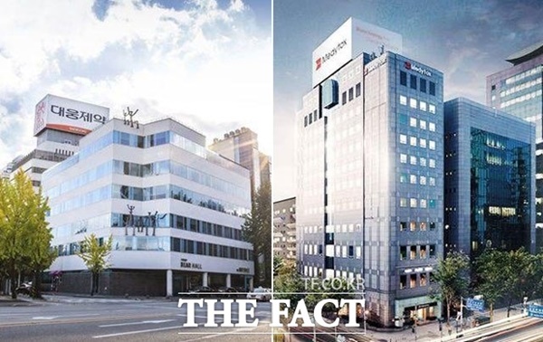 20일 장 초반 대웅제약과 메디톡스의 주가가 엇갈리고 있다. 사진은 왼쪽부터 대웅제약과 메디톡스 본사 외관. /대웅제약, 메디톡스 제공