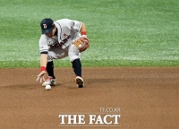 [TF포토] 맨손으로 타구 잡는 최주환