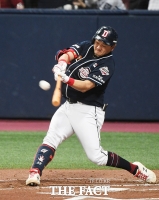 [TF포토] 최주환, '살아나는 타격감'