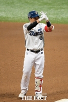 [TF포토] NC 양의지, '안타 세리머니'