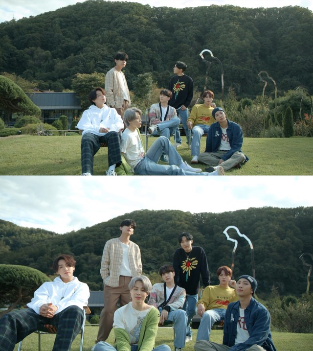 방탄소년단이 신곡 Life Goes On의 in the forest 버전 뮤직비디오를 공개했다. /빅히트 제공