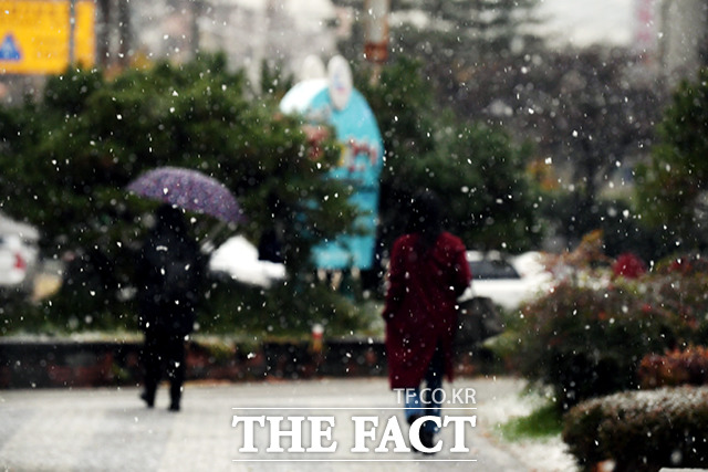11월 마지막 월요일인 30일은 일부 눈이 내리는 지역이 있겠다./더팩트 DB