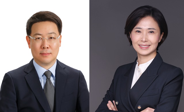 신한은행은 혁신 추진 조직인 디지털 혁신단을 신설하고 김준환(왼쪽) 상무와 김혜주 상무를 영입했다. /신한은행 제공