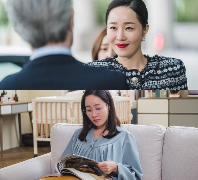 극 초반 능력 있는 커리어 우먼으로 등장한 엄지원은 1회 만에 초보 엄마가 된다. /tvN 제공