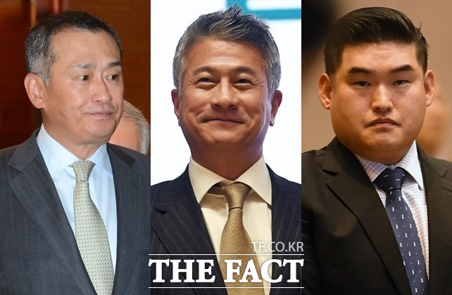 동국제강그룹은 장선익 이사가 상무로 승진하면서 인천공장 생산담당으로 자리를 옮긴다고 4일 밝혔다. 왼쪽부터 장세주 동국제강 회장, 장세욱 동국제강 부회장. 장선익 신임 상무. /더팩트 DB