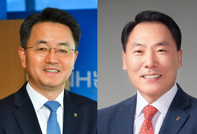 농협생명 대표이사에 김인태(왼쪽) 농협금융 경영기획부문장이 내정됐다. 또한 농협캐피탈 사장에는 박태선 농협은행 인사관리(HR)·업무지원부문장이 선임됐다. /농협금융 제공