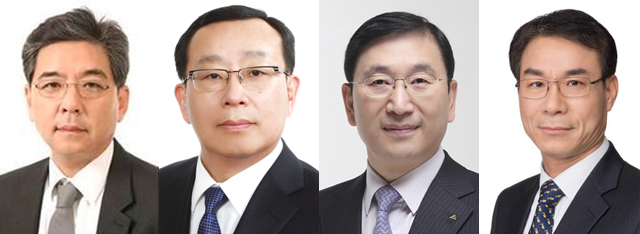 이번 인사를 통해 현대자동차 장재훈 사장(왼쪽부터), 현대모비스 조성환 사장, 현대건설 윤영준 사장, 현대위아 정재욱 사장이 대표이사에 내정됐다.