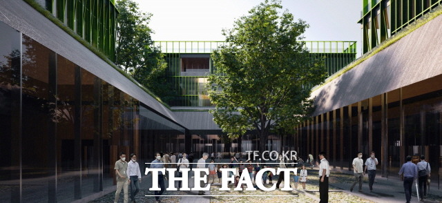 순천시 신청사 설계 공모에 당선된 순천의로에 반영된 신청사 안쪽 모습.