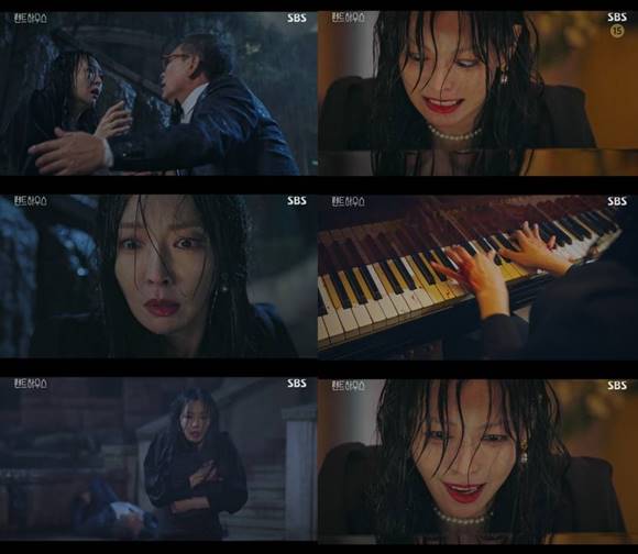 김소연이 펜트하우스에서 광기 넘치는 연기로 시청자의 뜨거운 반응을 이끌어 냈다. /SBS 펜트하우스 캡처