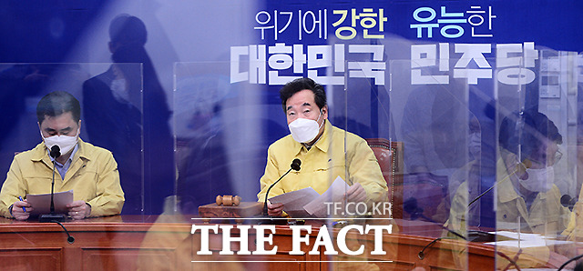 이낙연 더불어민주당 대표가 18일 서울 여의도 국회에서 열린 최고위원회의에 참석, 발언을 하고 있다. /이새롬 기자 (현장풀)