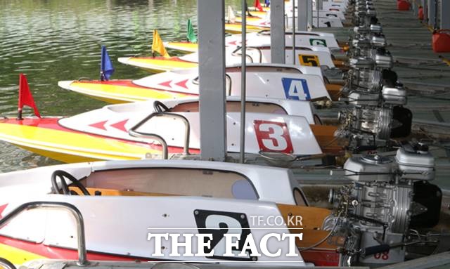 출발선에 대기하고 있는 2020년 신형 모터./기금조성총괄본부 제공