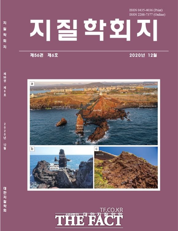 제주특별자치도 세계유산본부는 제주도 섭지코지를 대상으로 진행한 지질조사 결과가 국제학술지 논문으로 발표했다. / 제주세계자연유산본부 제공