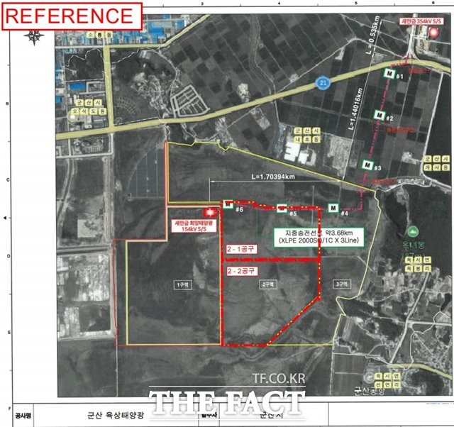 전북 군산시가 지난 8월 14일 입찰에 붙인 1300억 원대 규모의 새만금 육상태양광 2구역 발전사업 지역. /군산=이경민 기자