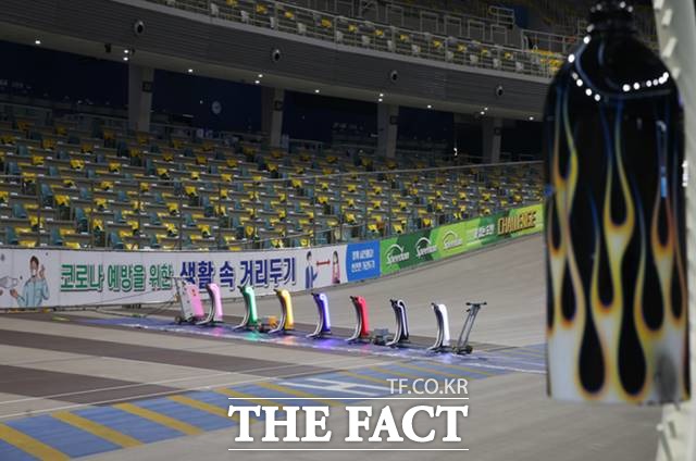 코로나19로 멈춰 선 광명 스피돔 벨로드롬./기금조성총괄본부 제공
