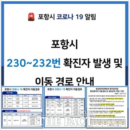 포항시가 29일 사회적거리두기 2.5단계 격상을 발표한 가운데 이날 3명의 추가 확진자가 발생했다/포항시 페이스북 캡처