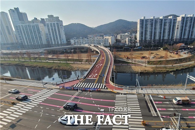 부산 해운대구 반여1동 수영강변대로와 반여4동 삼어로를 연결하는 ‘수영강 횡단도로’. /부산시 제공