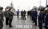 [TF포토] 정세균 총리, 장병 격려차 인천해역방어사령부 방문