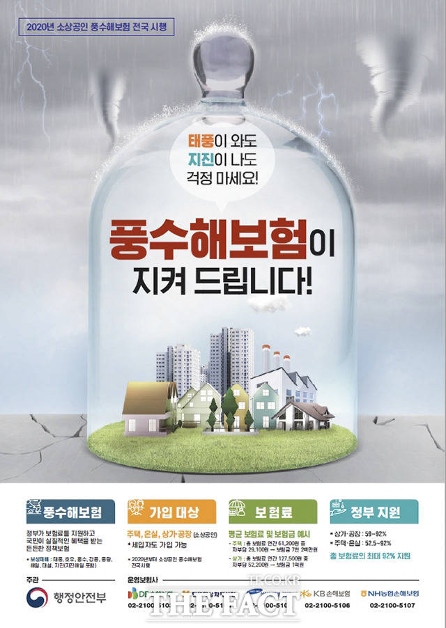 정읍시가 2021년 풍수해 보험 가입 홍보를 위해 지역 내 23개 읍·면·동사무소에 가입 안내 창구를 설치 운영하는 등 적극 홍보에 나서고 있다. /정읍시 제공