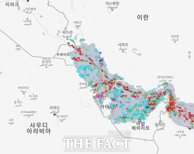 사우디아라비아를 출발해 아랍에미리트연합(UAE) 푸자이라로 향하던 한국 국적 유조선이 이란 영해에 진입했다가 나포 됐다고 AP 통신이 긴급 속보로 타전했다. /MarineTraffic 캡처
