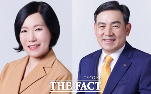 박정림(왼쪽)·김성현 KB증권 대표가 4일 신년사를 통해 디지털 기반의 사업 역량과 ESG중심의 경영체계를 강화할 것이라고 밝혔다. /KB증권 제공