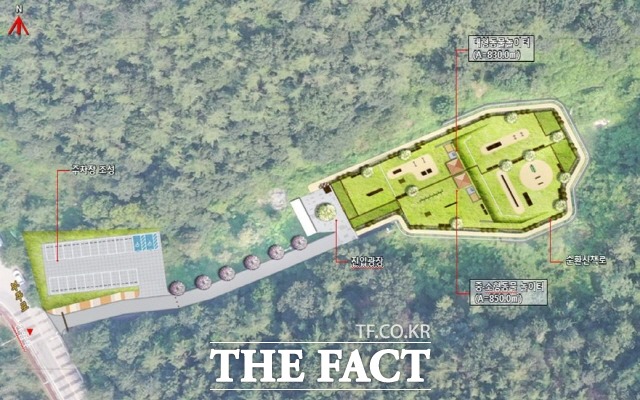 목포 부주산 근린공원에 조성되는 반려동물 놀이터 조감도./목포시 제공