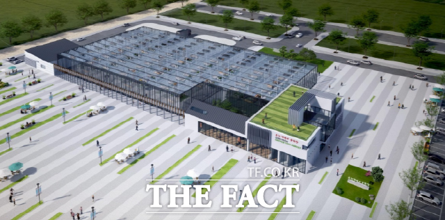 오는 9월 오픈 예정으로 건립공사가 한창인 순천만가든마켓의 조감도. /순천시 제공