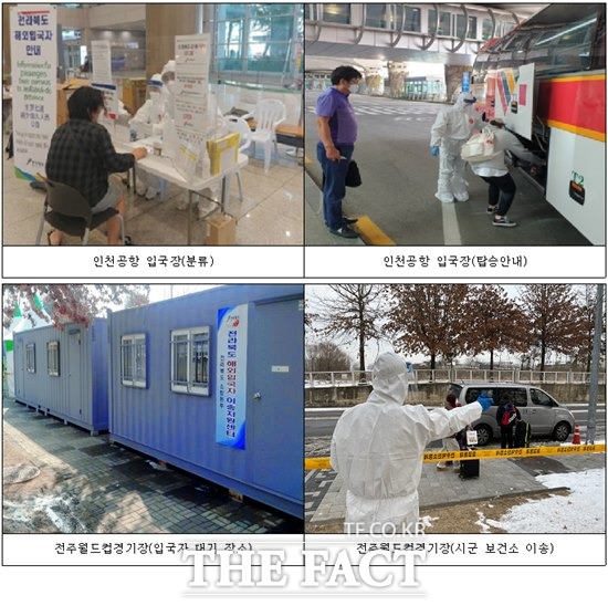 전북소방본부 이송지원단의 해외입국자 도내 이송 시스템. /전북소방본부 제공