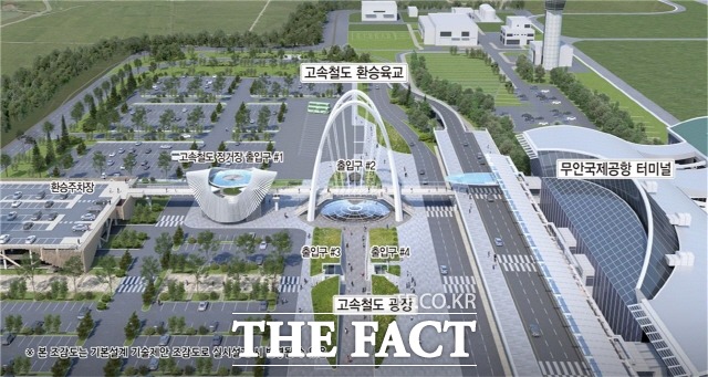 고속철도 무안국제공항역(가칭) 조감도./전남도 제공