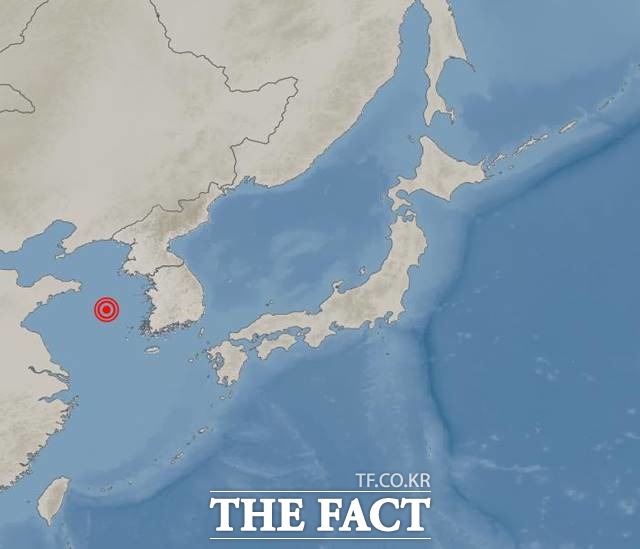 19일 오전 3시21분쯤 중국 칭타오 해상에서 규모 4.6의 지진이 발생했다./기상청 제공
