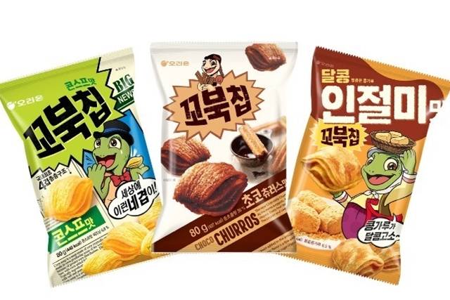 오리온이 지난해 출시한 꼬북칩 초코츄러스맛이 출시 4개월 만에 누적판매량 1100만 봉을 돌파했다. /오리온 제공