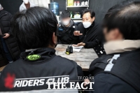 [TF사진관] 오세훈, '라이더의 고충' 청취