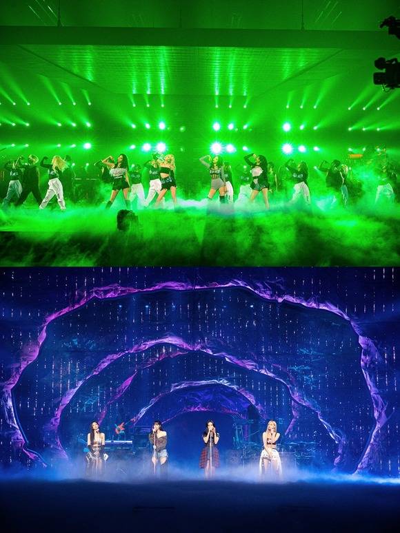 블랙핑크는 이 공연을 보는 동안 에너지도, 좋은 기운도 많이 받으셨으면 한다, 우리야말로 이번 공연을 통해 위로와 에너지를 얻고 간다고 소감을 말했다. /YG 제공