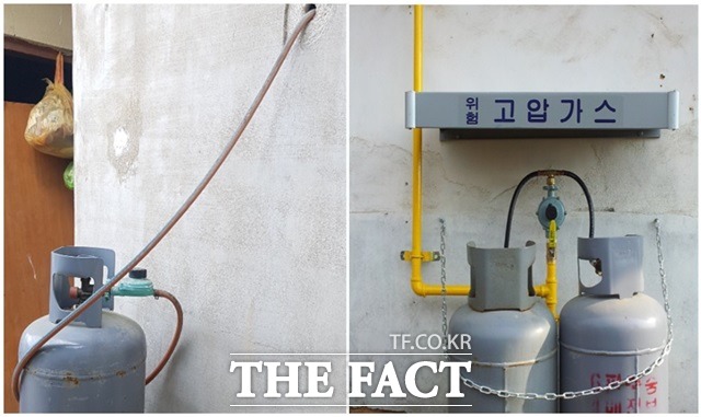 가그시설 개선 전(왼쪽)과 개선 후 모습. /전북도 제공