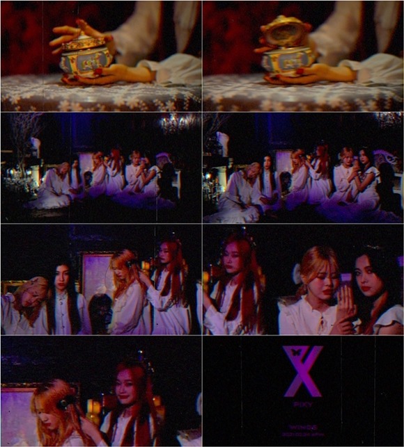 걸그룹 픽시가 데뷔 싱글 콘셉트 티저 영상을 공개했다. 동화적 연출과 몽환적인 분위기가 돋보인다. /올라트엔터테인먼트, 해피트라이브엔터테인먼트 제공