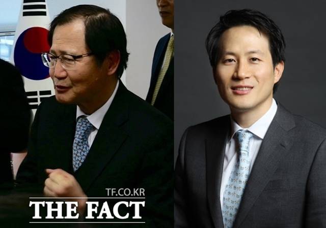 박철완 금호석유화학 상무(우측)가 의안상정 가처분신청과 홈페이지 개설 등을 통해 경영권 분쟁에서 공격적인 행보를 이어가고 있다. 박찬구 회장도 조만간 이사회를 열고 대응책을 마련할 예정이다. /더팩트DB, 금호석유화학 제공