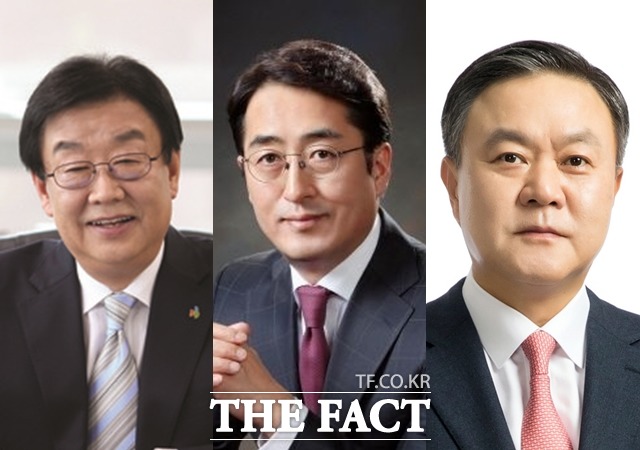 김정남 DB손해보험 부회장, 김용범 메리츠화재 부회장, 최영무 삼성화재 사장(왼쪽부터) 등을 포함한 주요 보험사 CEO가 이달 임기 만료를 앞두고 있는 가운데 대부분 연임에 성공했다. /더팩트 DB