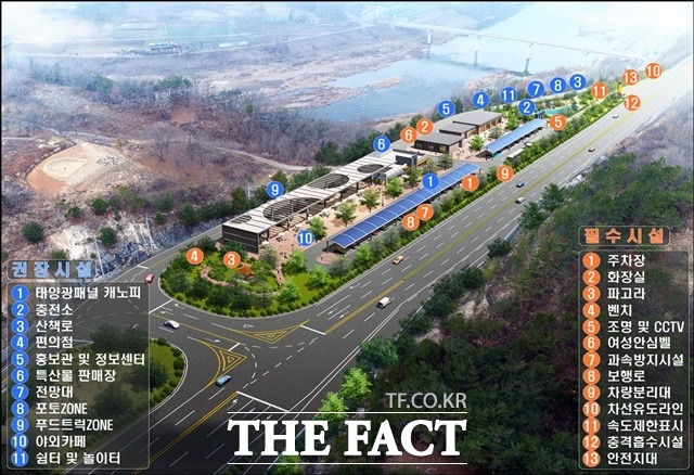 산청군 국도변에 지역 맞춤형 체험·관람 기능을 갖춘 졸음쉼터인 ‘스마트 복합쉼터’ 조감도. /산청군 제공