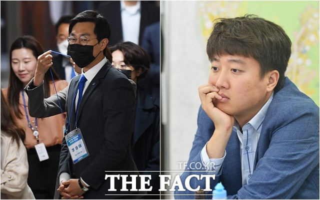 장경태(왼쪽) 더불어민주당 의원과 이준석 전 미래통합당 최고위원이 8일 코로나19 방역 수칙을 어기고 5인 이상 모임을 한 것에 대해 사과했다. 두 사람은 지난 2일 서울 용산구 한 식당에서 방역 수칙을 위반한 것으로 알려졌다. /더팩트 DB