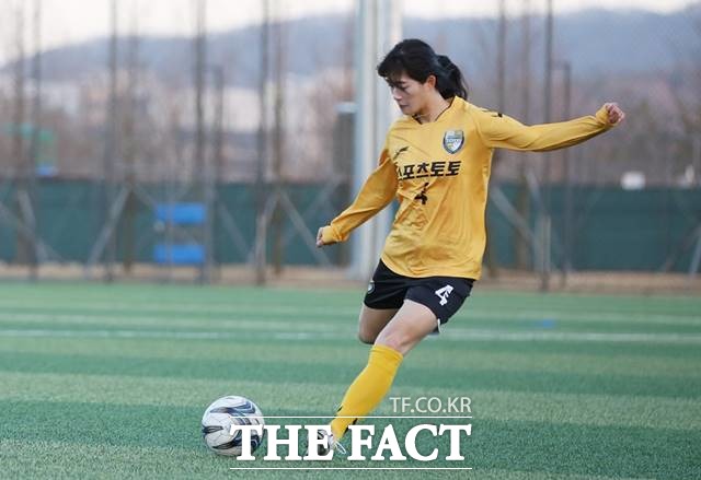 스포츠토토여자축구단의 전력 핵심인 국가대표 베테랑 미드필더 심서연./스포츠토토코리아 제공