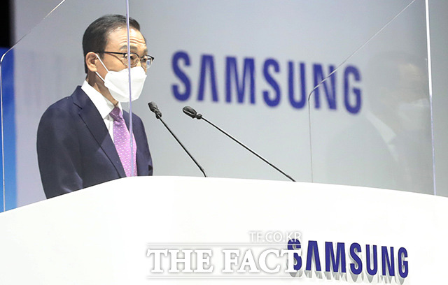 김기남 삼성전자 대표이사 부회장이 인사말을 하고 있다. /이선화 기자