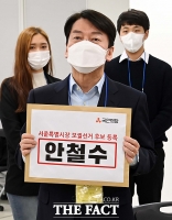  서울시장 후보 등록하는 안철수 [포토]