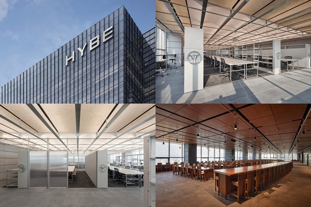 빅히트엔터테인먼트가 22일 용산 신사옥으로 이전한다. 지난 19일 하이브로 사명 변경을 선언하며 새 출발을 알린 빅히트의 지향점을 담고 새로운 문화를 구현할 수 있도록 설계됐다. 사진은 새로운 사명을 적용한 디자인 시뮬레이션 안으로 실제 사옥의 모습과는 다를 수 있음. /빅히트 제공