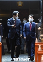  빨간 넥타이 매고 국민의힘 만난 안철수 [포토]