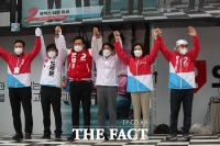  안철수-나경원, 오세훈 지원유세 [포토]