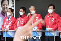  오세훈 지원 유세나선 김종인 [포토]