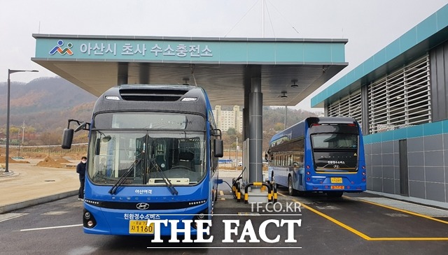 아산시 초사동 수소충전소 모습./ 아산시 제공
