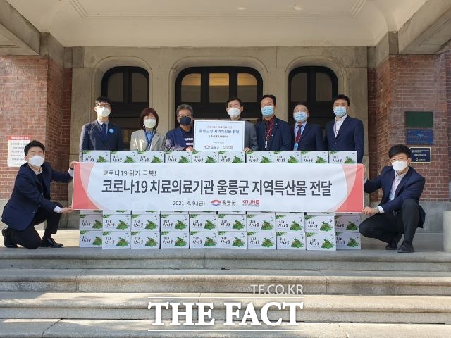 울릉도 산채의 우수성이 돋보일 수 있도록 포장해 울릉도 현지에서부터 냉장탑차를 이용 수송해 신선도 유지에 심혈을 기울였다. /울릉군 제공